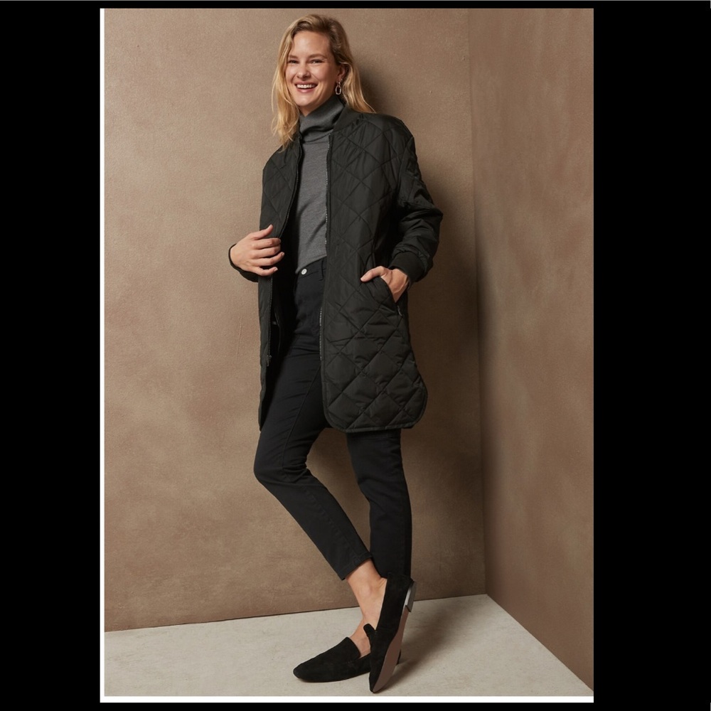 NWT Banana Republic Long Quilted Jacket